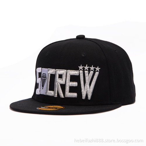 2019 custom metal band hut packaging leather snap back cap